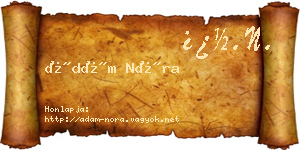 Ádám Nóra névjegykártya