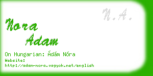 nora adam business card